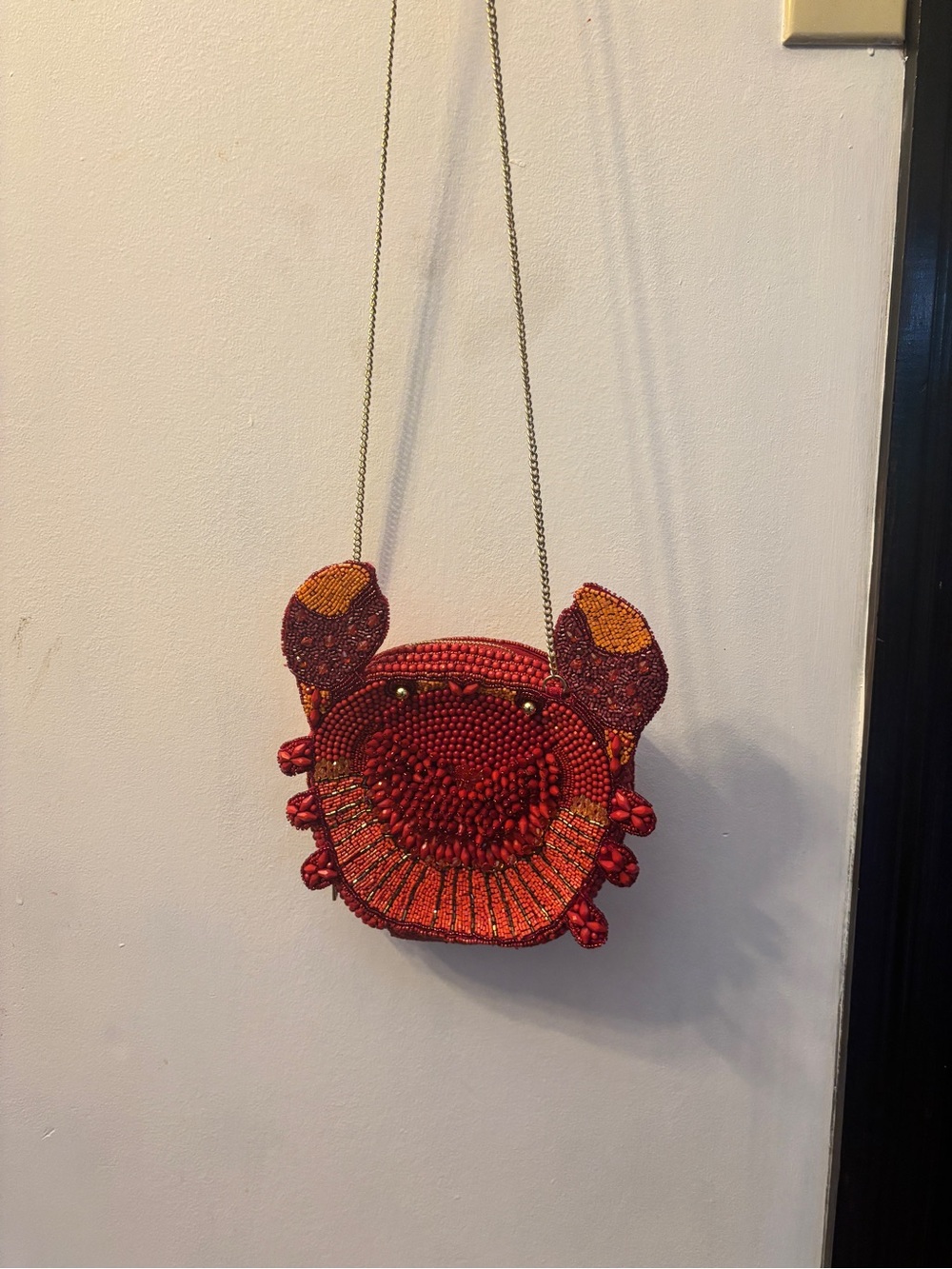 Viral Beaded Crab Crossbody Bag - Red